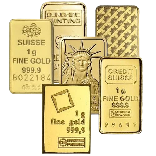 1 gram assorted gold bars various mints removebg preview