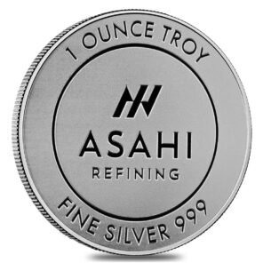 1 oz asahi silver round .999 fine
