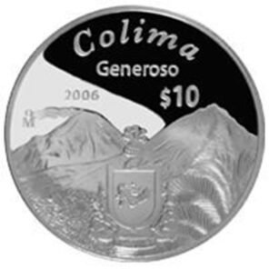 1 oz silver $10 mexico colima coin 2006