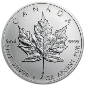 2008 1 oz canadian silver maple leaf