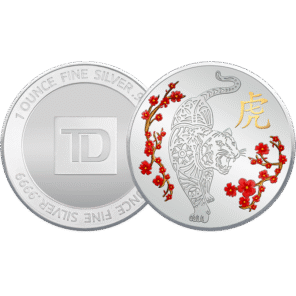 1 oz td year of the fearless tiger silver round
