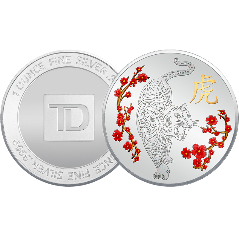 1 oz td year of the fearless tiger silver round 1 oz td year of the fearless tiger silver round