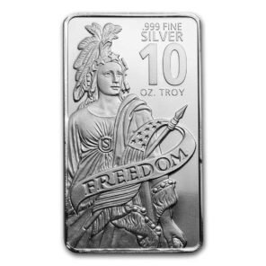 10 oz silver bar – freedom: native american