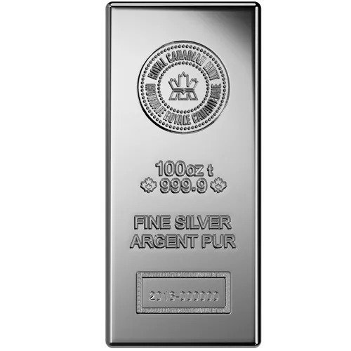 100 oz silver bar royal canadian mint 9999 (open bar) 100 oz silver bar royal canadian mint 9999 (open bar)