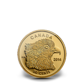 2014 – canada 50 cent – pure gold coin – osprey