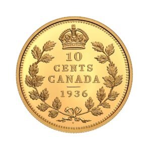2021 10 cent pure gold coin – canada’s rarest coins: the 1936 dot 10 cent coin
