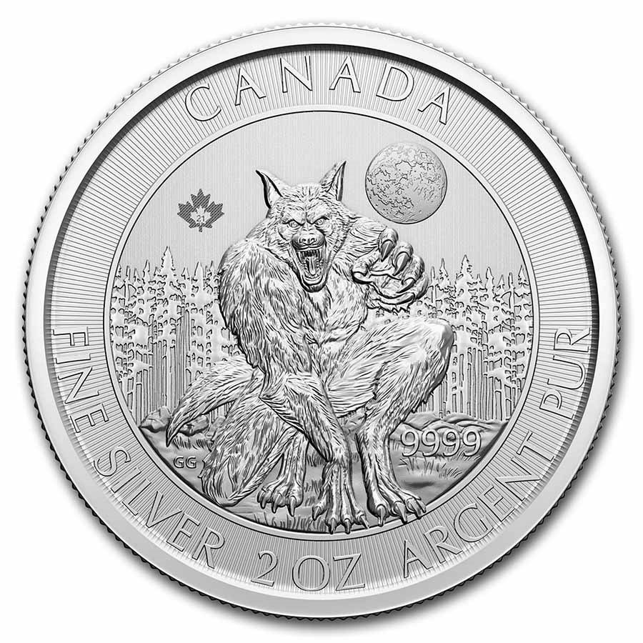 2021 canada 2 oz silver creatures of the north werewolf 2021 canada 2 oz silver creatures of the north werewolf