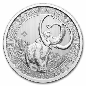2024 2 oz woolly mammoth silver coin