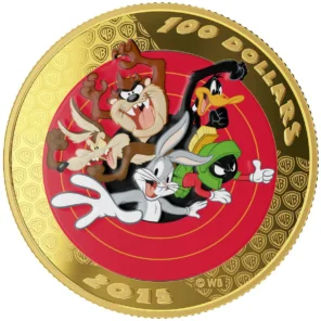 2015 $100 looney tunestm: bugs bunny and friends – 14 kt. gold coin and pocket watch