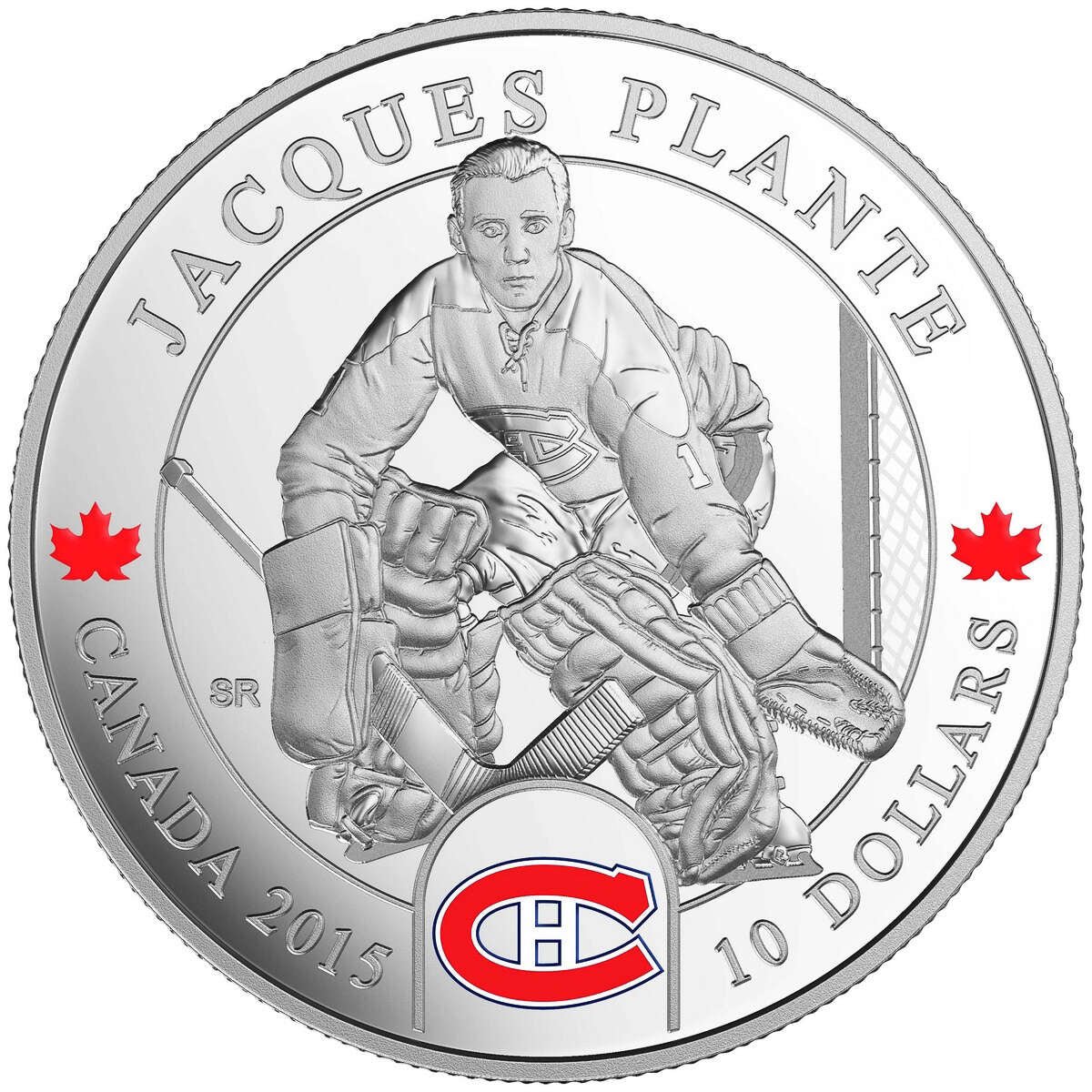 2015 $10 goalies: jacques plante – pure silver coin 2015 $10 goalies: jacques plante – pure silver coin