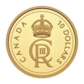 2023 $10 his majesty king charles iii’s royal cypher – pure gold coin