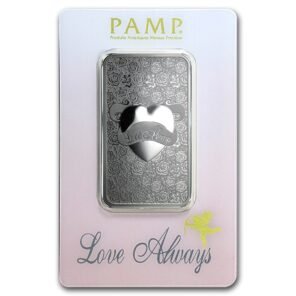 1 oz pamp love always silver bar