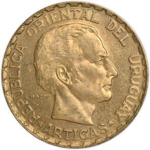 1930 5 peso uruguay gold coin