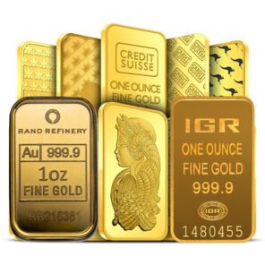 1 oz pure gold bars – assorted