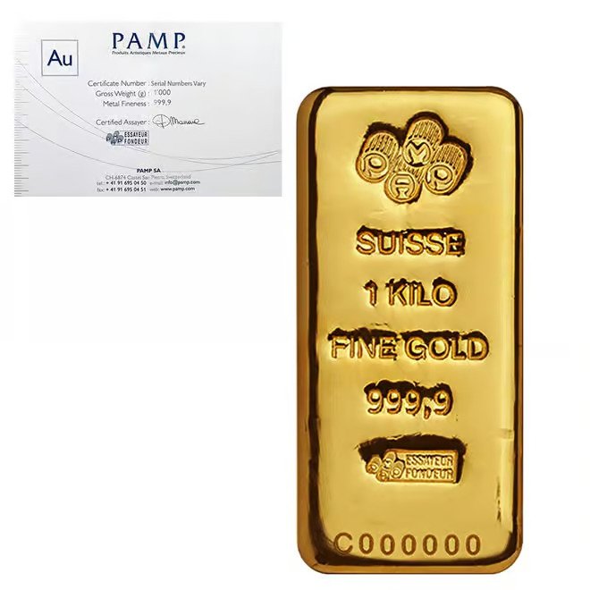 1 kilo pamp suisse gold bar