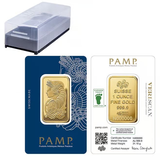 1 oz gold bar pamp suisse lady fortuna