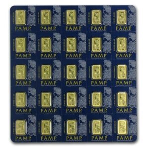 25 x 1 gram gold bar pamp multi gram .9999